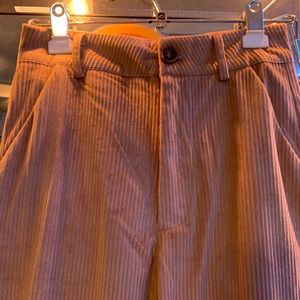 Bootcut tan corduroy cargo pants
